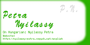 petra nyilassy business card